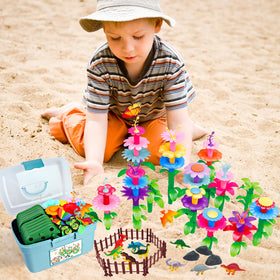 Leetous green bases and stones keep structures sturdy during play.