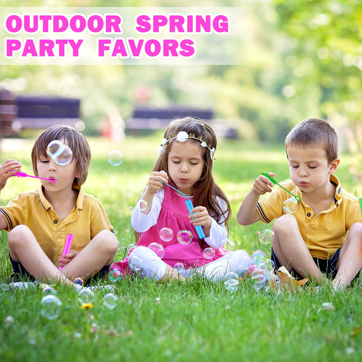 Leetous outdoor spring party supplies add fun to Easter celebrations.