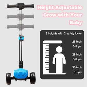LEFELWEL 3-wheel scooter folds quickly for storage and transport
