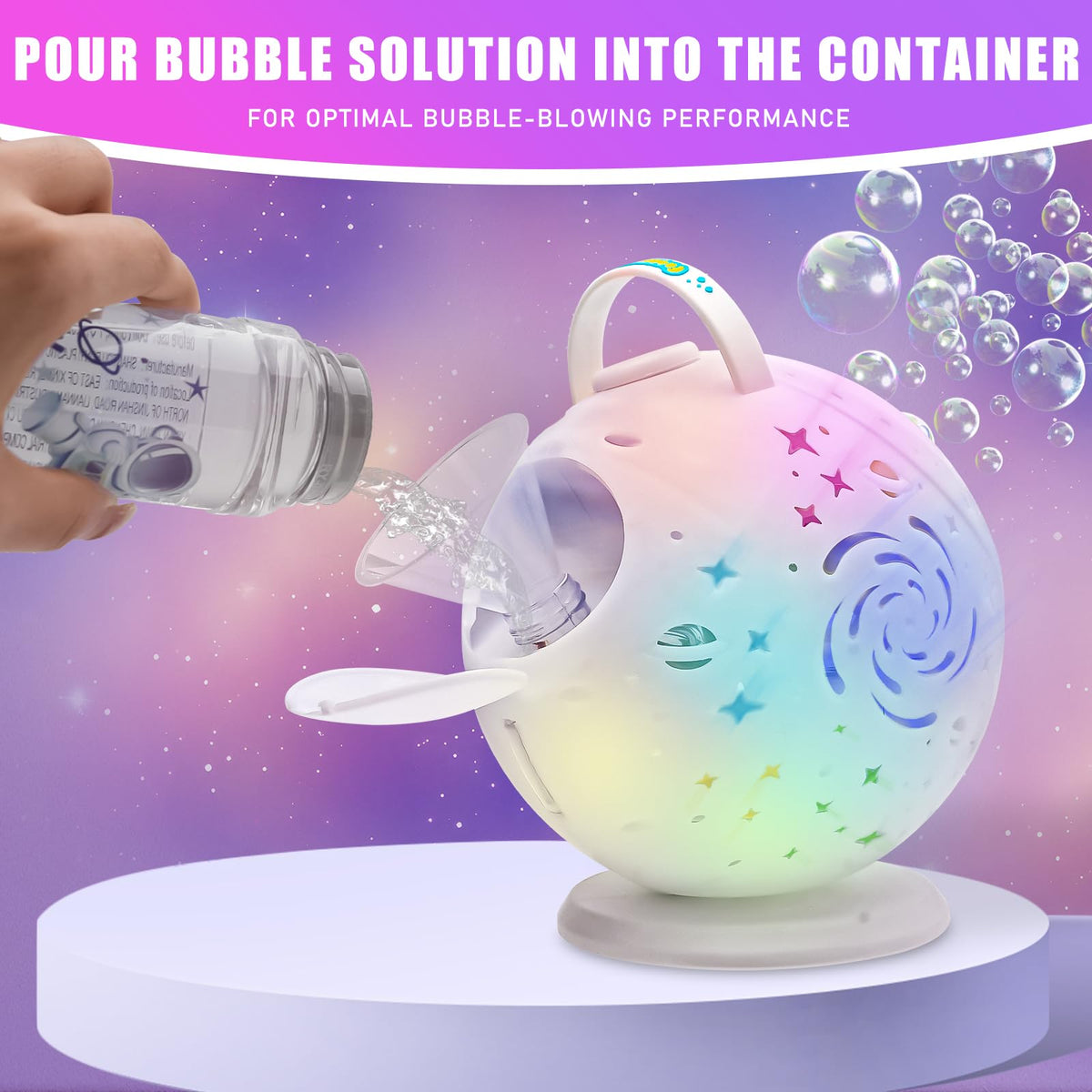 LEFEI bubble machine water tank with visible window for easy monitoring
