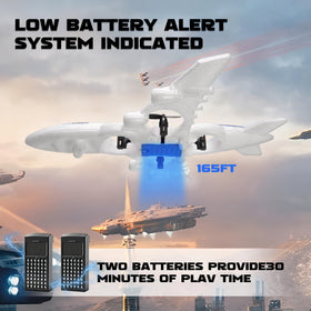 LEFEI RC drone airplane white landing view, stable touch for beginners.