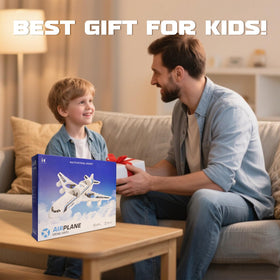 LEFEI RC drone airplane white packaging shown as ready gift.