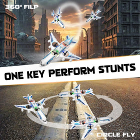 LEFEI RC drone airplane white side view showing compact foam body.