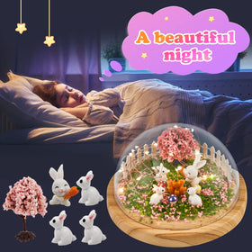 LEFJUBAW fairy tale rabbit scene created for cozy decor