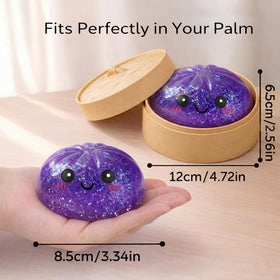 LEGEOS palm-sized dumpling squishy ideal for on-the-go focus
