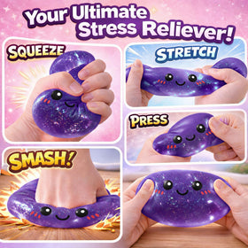 LEGEOS Glitter Dumpling Squishy with mini steamer included for playful stress relief