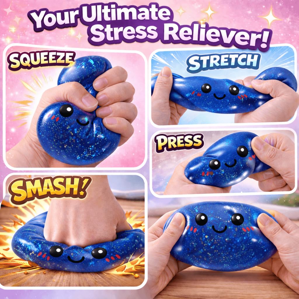 LEGEOS Glitter Dumpling Squishy with mini steamer for playful charm.