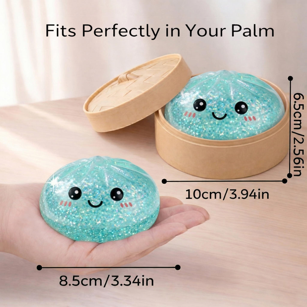 LEGEOS Glitter Dumpling Squishy texture offers soft, squeezable tactile relief.