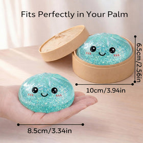LEGEOS Glitter Dumpling Squishy texture offers soft, squeezable tactile relief.