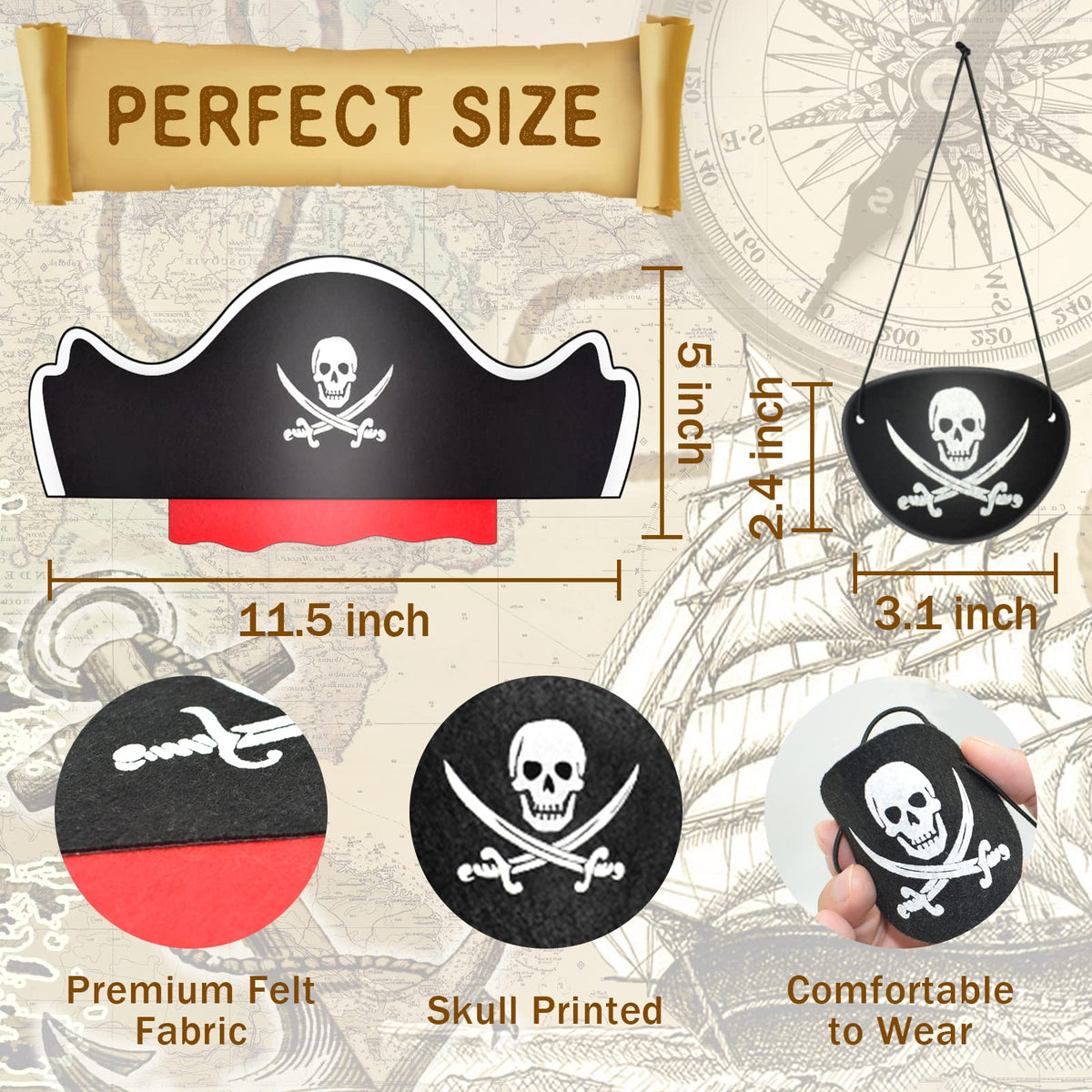 Legigo eye mask soft felt comfortable for costume wear
