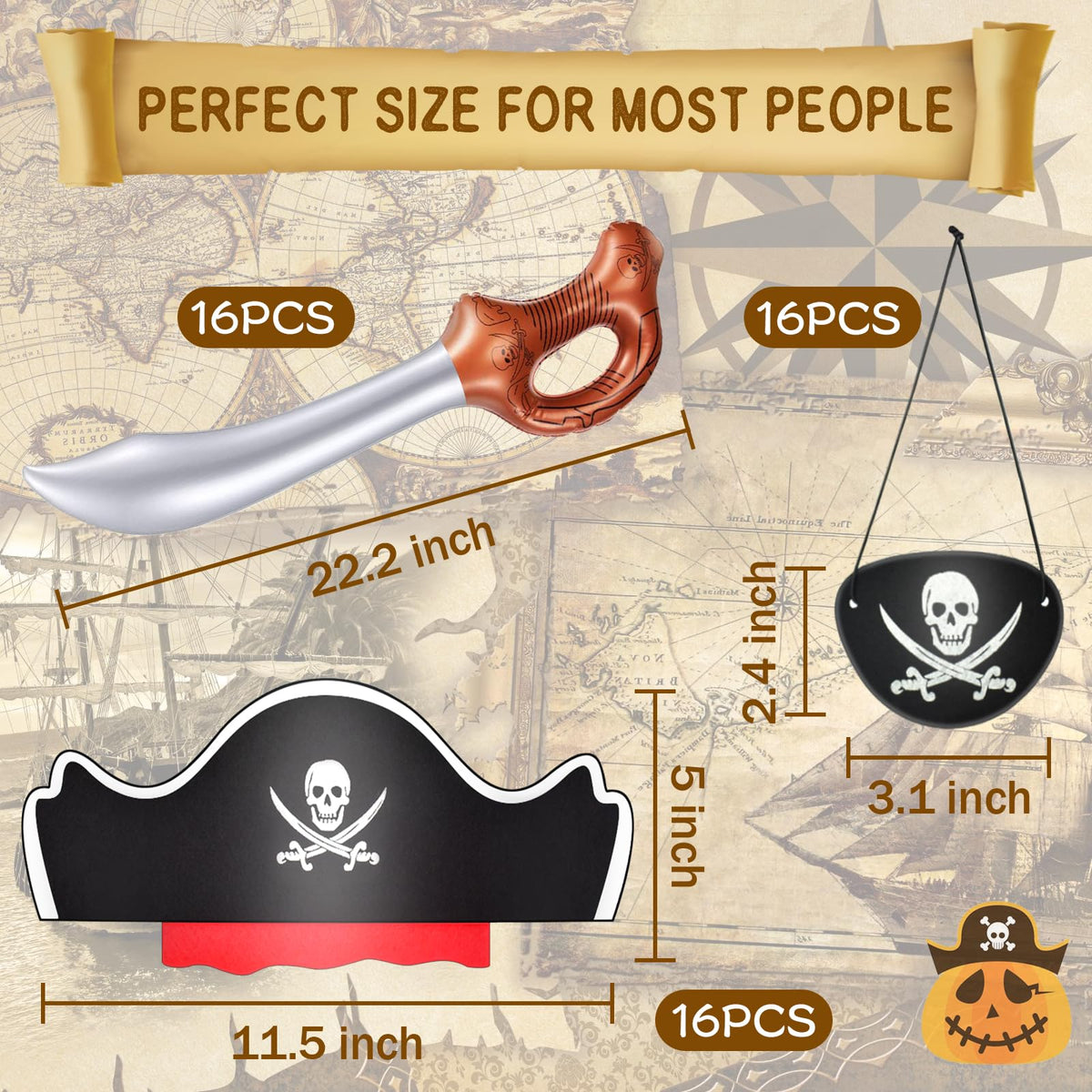 Legigo inflatable pirate swords made of PVC for lightweight, reusable play.