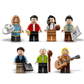 LEGO 21319 Central Perk includes seven Friends minifigures for scene play.