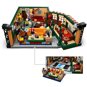 LEGO 21319 Central Perk stage area supports mini performances.