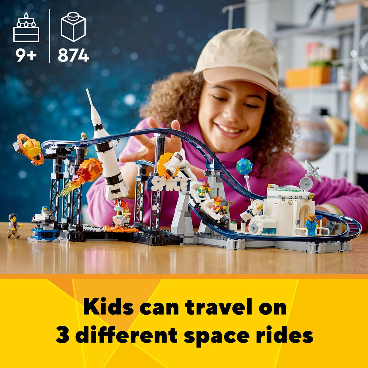 LEGO 31142 Space rocket model enhances cosmic scenery for storytelling