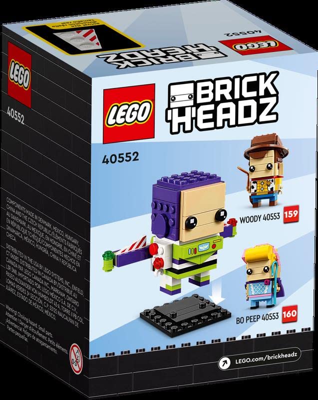 LEGO 40552 Buzz Lightyear BrickHeadz extended wings detail close-up