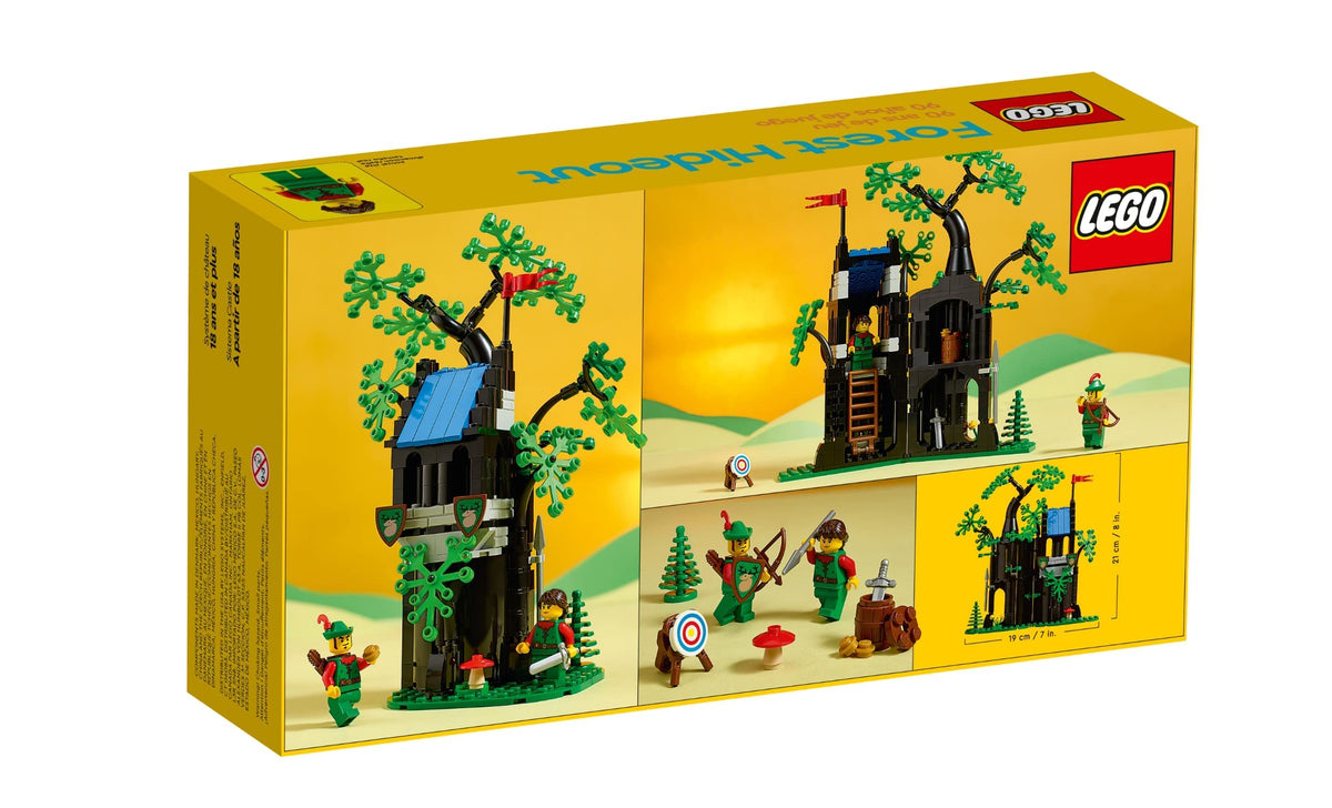 LEGO 40567 Forestmen Forest Hideout: blue roof tiles for retro look.