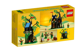 LEGO 40567 Forestmen Forest Hideout: blue roof tiles for retro look.