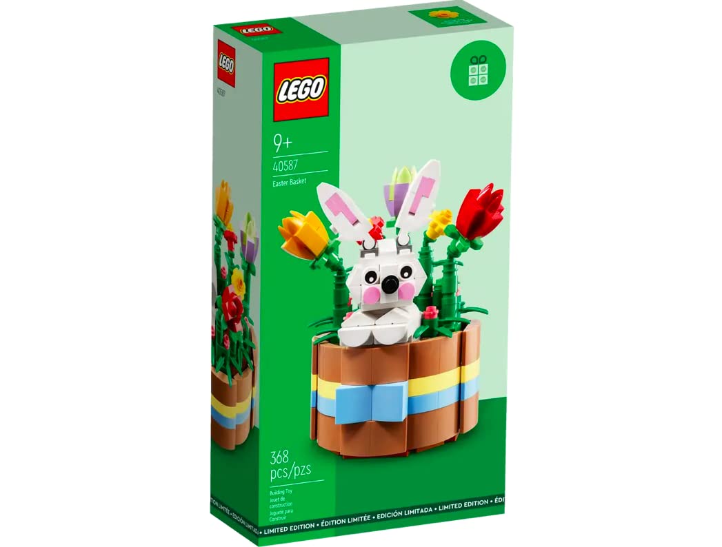 LEGO 40587 Easter basket shows colorful spring flowers for a cheerful display.