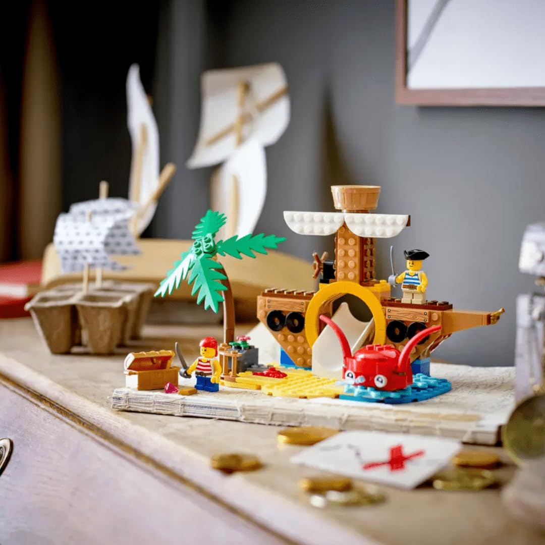LEGO 40589 Pirate Ship Playground minifigures spark social play and storytelling