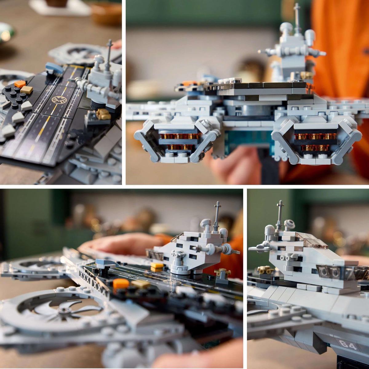 LEGO 76295 Avengers Helicarrier side view highlights modular build experience