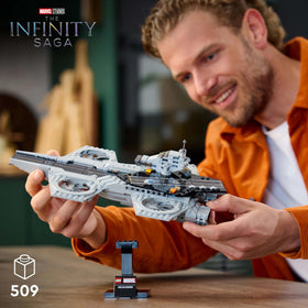 LEGO 76295 Avengers Helicarrier top view reveals intricate structural design