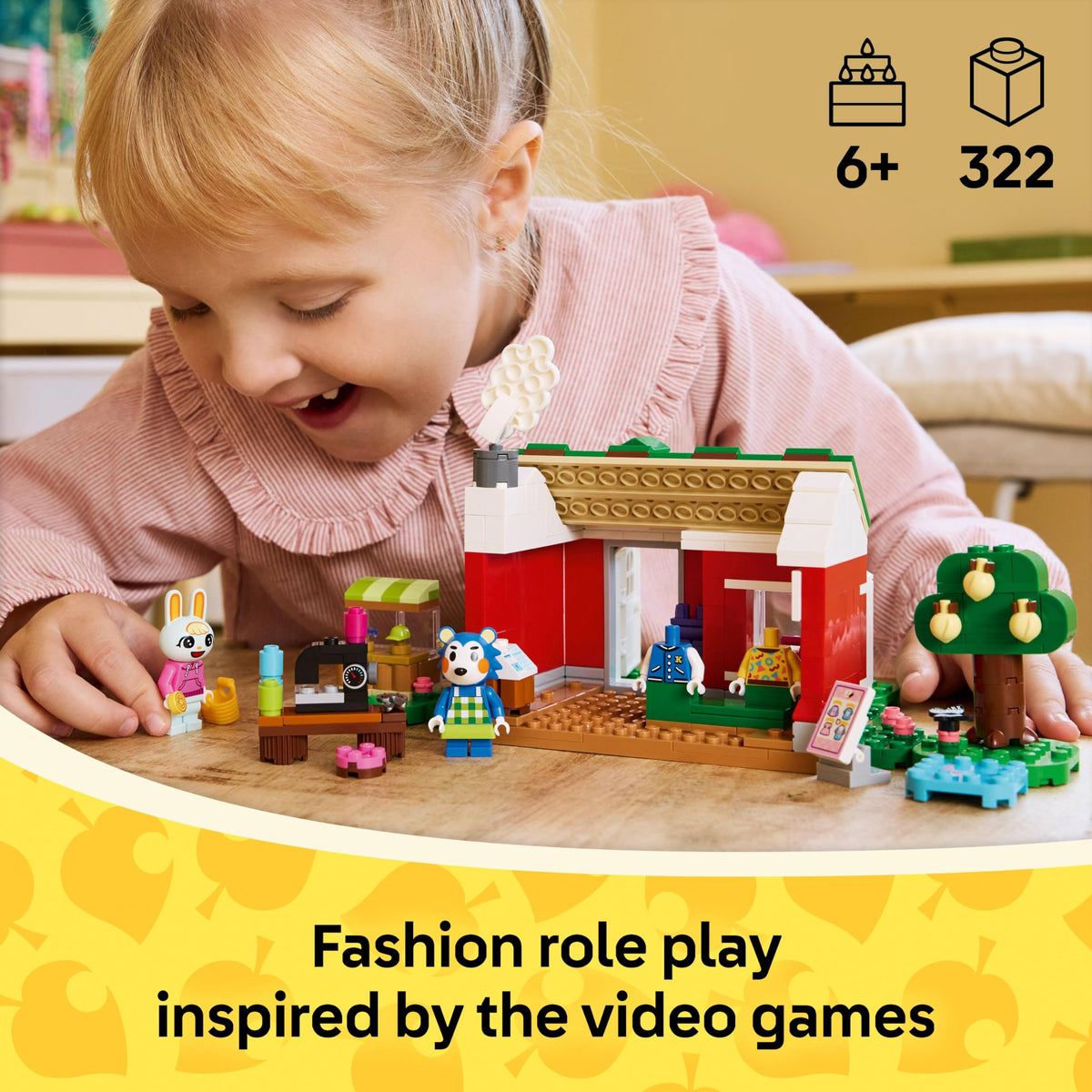 Mabel hedgehog and Sasha rabbit minifigures for fashion-themed storytelling.