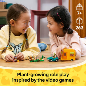 LEGO Animal Crossing Leif caravan – open sides for inside storytelling