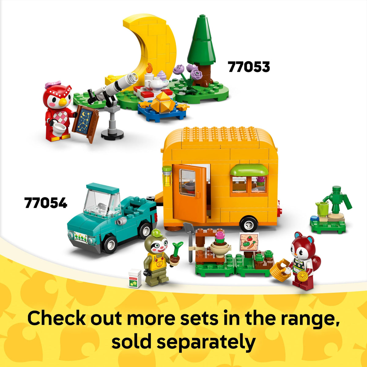 Outdoor stall accessories for shopping adventures in LEGO Animal Crossing.