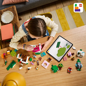 LEGO Animal Crossing Seasons of Fun: moving cart helps reconfigure furniture and layouts.