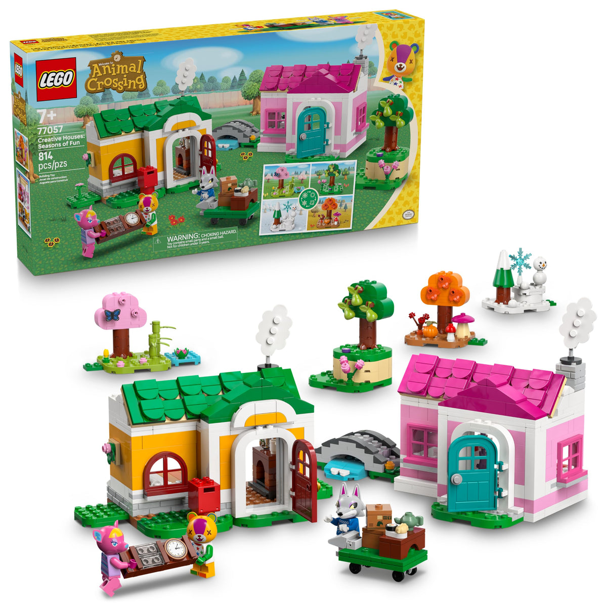 LEGO Animal Crossing Seasons of Fun: two houses for imaginative play and year-round storytelling.