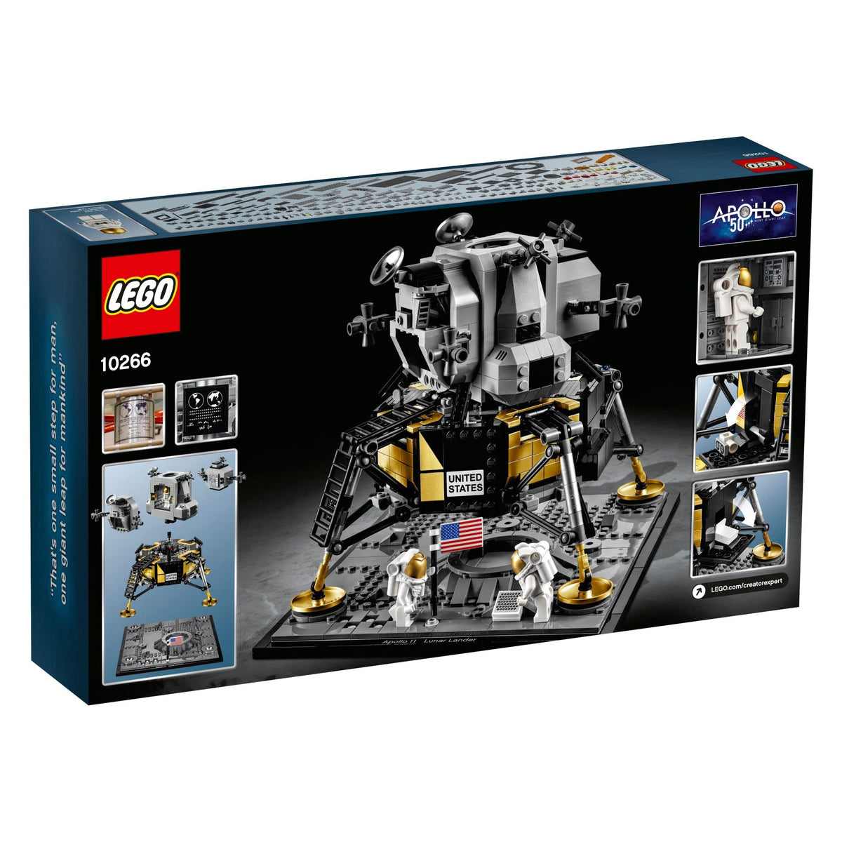 LEGO Apollo 11 lunar lander nameplate enhances final display and collection value