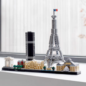 LEGO Architecture Paris assembly in progress invites mindful building sessions.