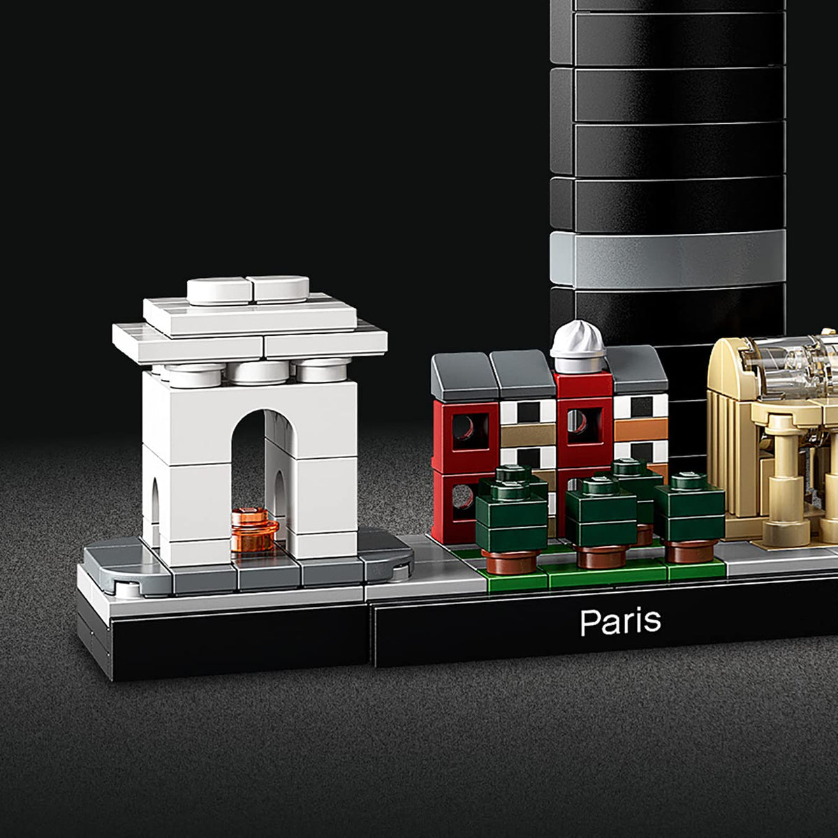 LEGO Architecture Paris brickwork charm enhances classroom or home collection.