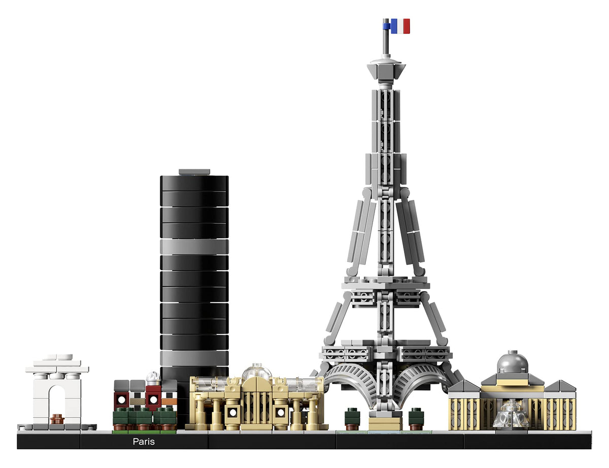 LEGO Architecture Paris landmarks detail showcases iconic structures in brick form.