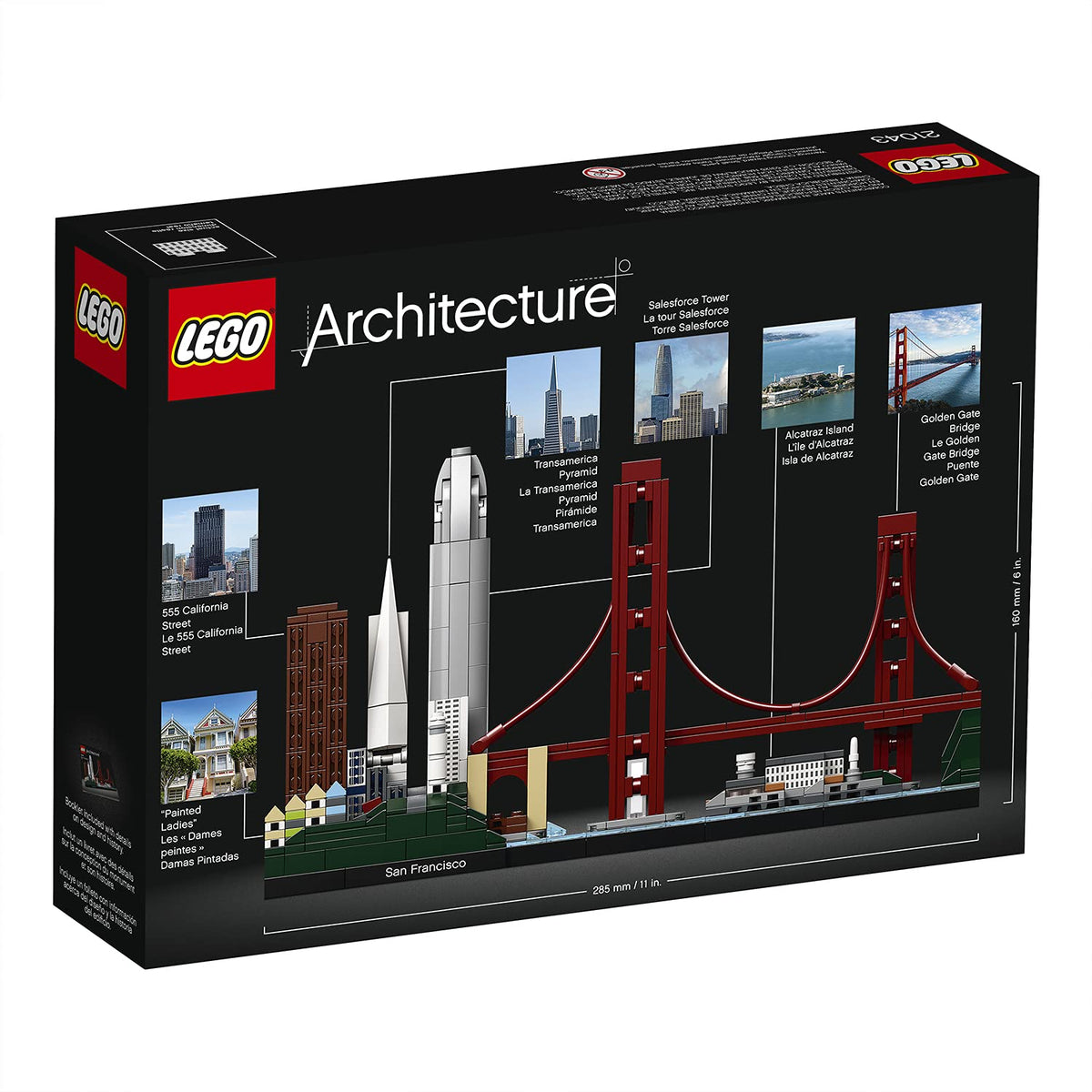 LEGO Architecture San Francisco nameplate helps personalize the build display.