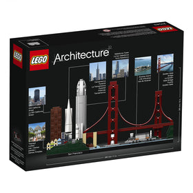 LEGO Architecture San Francisco nameplate helps personalize the build display.
