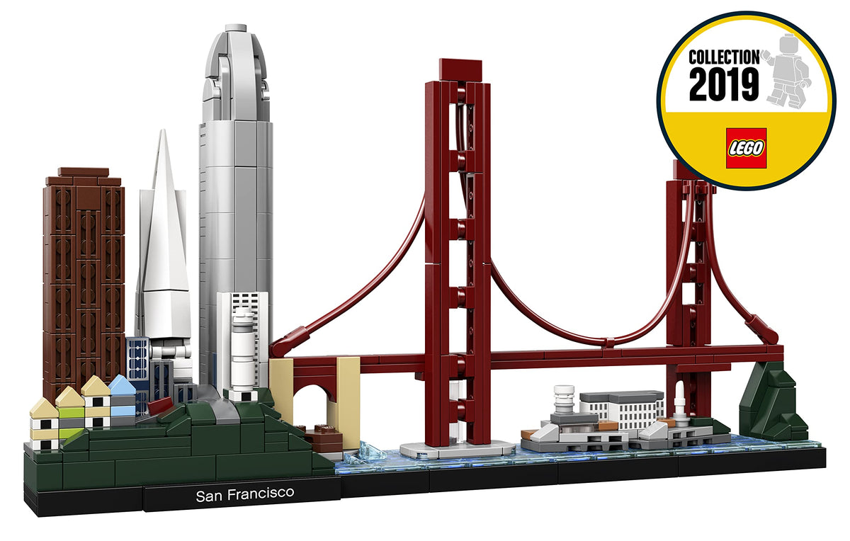 LEGO Architecture San Francisco Coit Tower silhouette offers a classic city vibe.