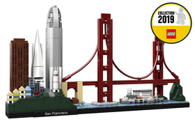 LEGO Architecture San Francisco Coit Tower silhouette offers a classic city vibe.