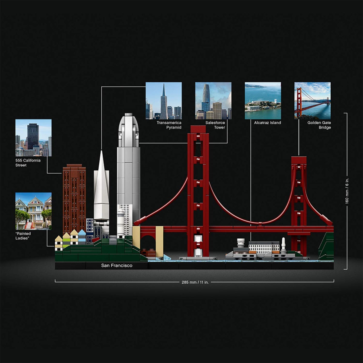 LEGO Architecture San Francisco Transamerica Pyramid arc adds vertical drama to your room.