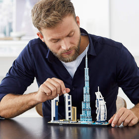 LEGO Architecture Dubai 21052 Burj Al Arab model ideal for collectible gift ideas.