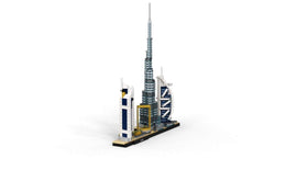 LEGO Architecture Dubai 21052 Dubai Fountain model adds color and detail.