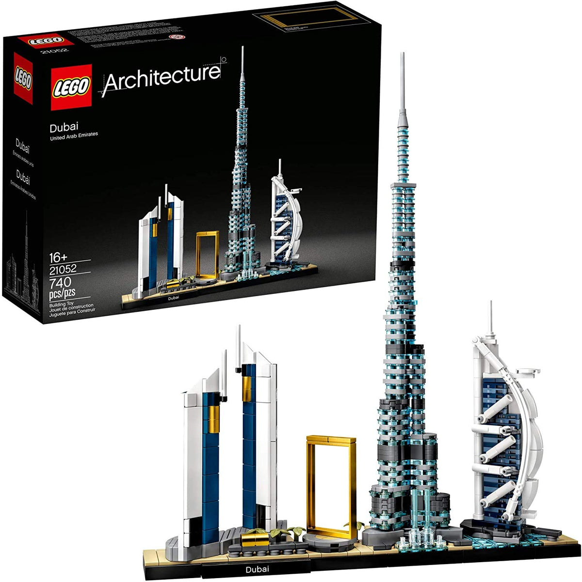 LEGO Architecture Dubai 21052 Jumeirah Emirates Towers model brightens any workspace.
