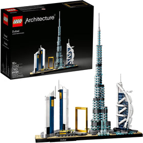 LEGO Architecture Dubai 21052 Jumeirah Emirates Towers model brightens any workspace.