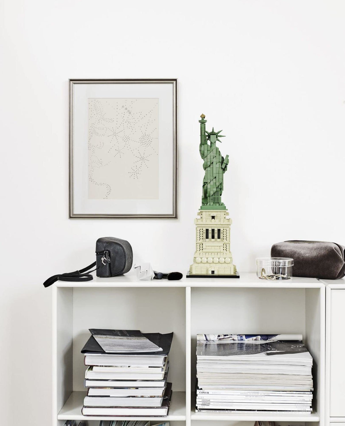 LEGO Architecture Statue of Liberty flowing robes add elegant texture to desks
