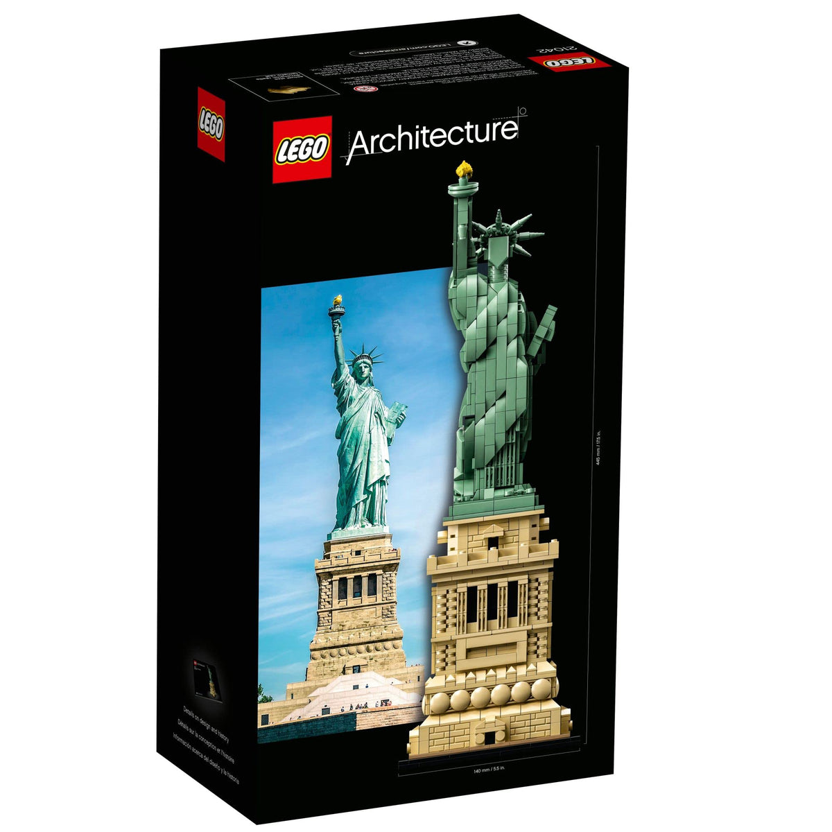 LEGO Architecture Statue of Liberty decorative nameplate enhances display