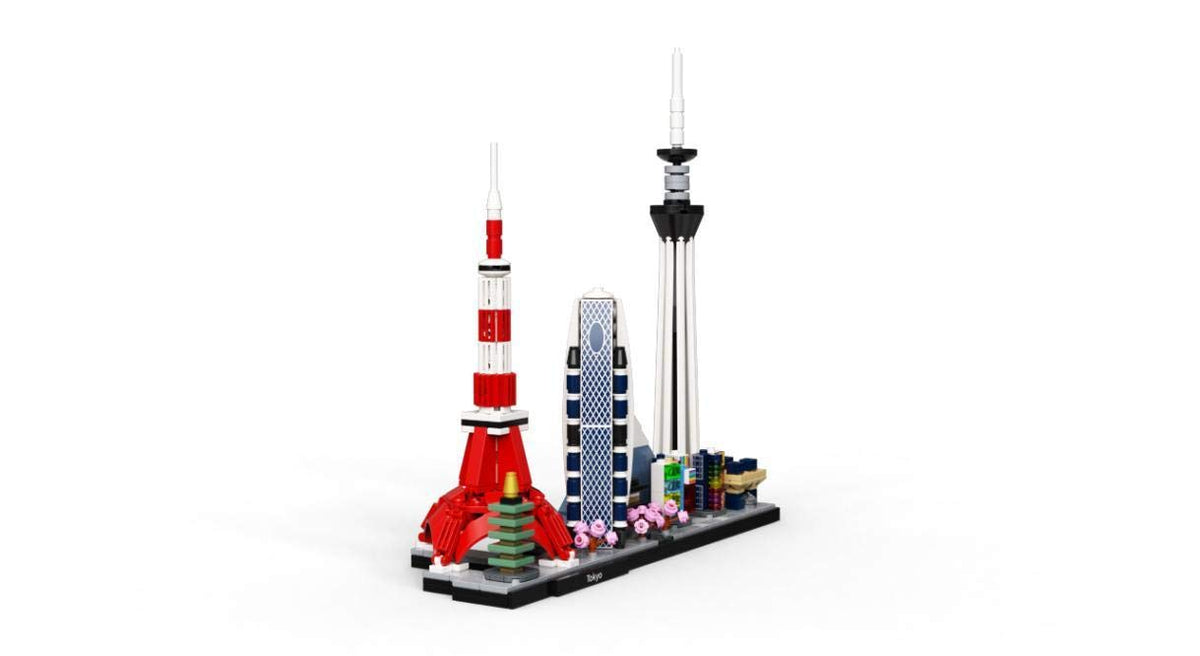 LEGO Architecture Tokyo Big Sight model provides a vibrant conversation starter on your desk.
