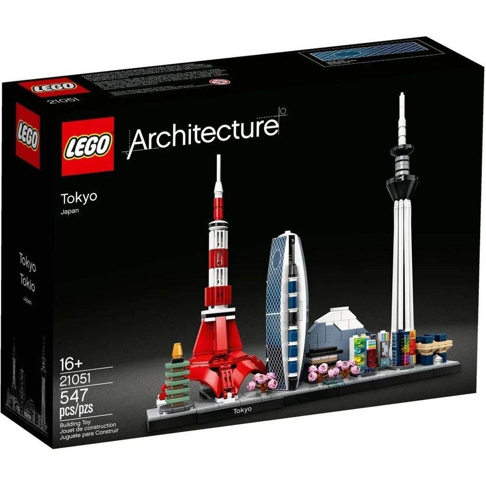 LEGO Architecture Tokyo Skyline model showcases iconic landmarks for a stylish desk display.