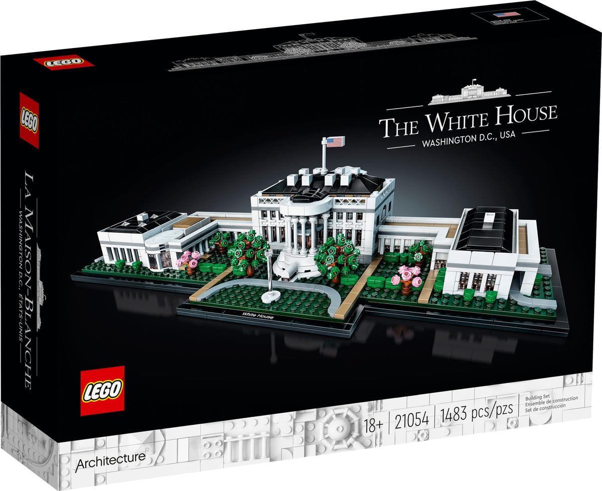 LEGO Architecture White House 21054 gardens and grounds detail enhances display realism