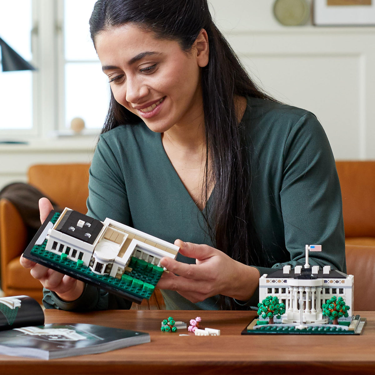 LEGO Architecture White House 21054 executive residence section reveals architectural precision