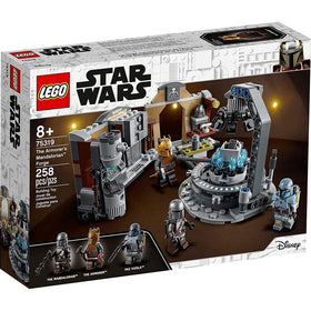 LEGO The Armorer's Mandalorian Forge entrance with Mudhorn logo for immersive play